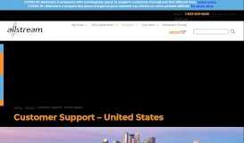 
							         U.S. Customer Support - Allstream								  
							    