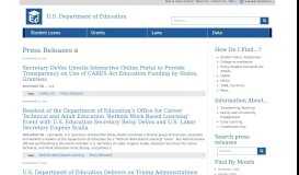 
							         U.S. Department of Education Announces Requirements for New ...								  
							    