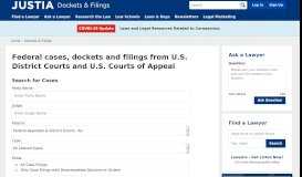 
							         U.S. District Court and U.S. Court of Appeals Cases, Dockets and ...								  
							    