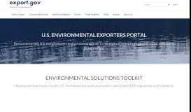
							         U.S. Environmental Technologies Exporters Portal | export.gov								  
							    