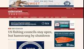 
							         US fishing councils stay open, but hamstrung by shutdown ...								  
							    