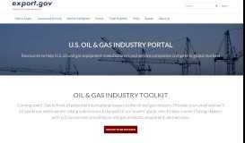 
							         U.S. Oil & Gas Industry Portal | export.gov								  
							    