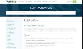 
							         USA ePay - WHMCS Documentation								  
							    