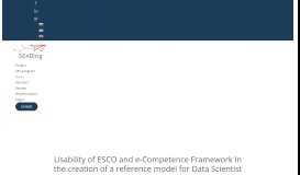 
							         Usability of ESCO and e-Competence Framework in the creation of a ...								  
							    