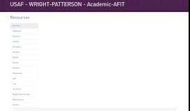 
							         USAF - WRIGHT-PATTERSON - Academic-AFIT - Gale Pages								  
							    
