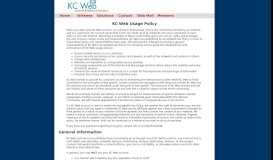 
							         Usage Policy - KC Web Internet & Network Solutions								  
							    