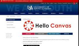 
							         USAonline - University of South Alabama								  
							    