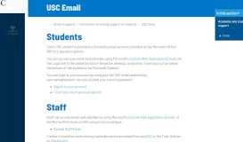 
							         USC Email | IT services | University of the Sunshine Coast								  
							    
