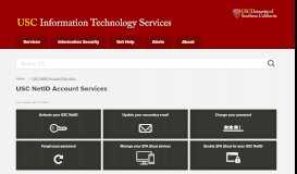 
							         USC NetID Account Services - IT Services								  
							    