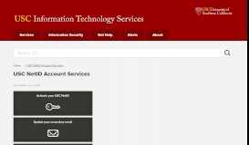 
							         USC NetID Account Services | IT Services | USC								  
							    