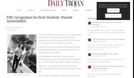 
							         USC recognizes its first Student-Parent Association | Daily Trojan								  
							    