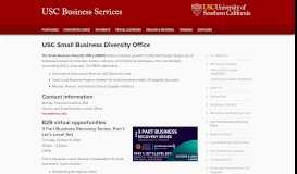 
							         USC Small Business Diversity Office | USC Business Services								  
							    