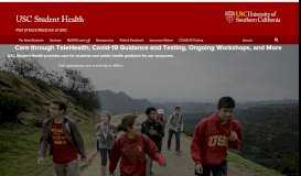 
							         USC Student Health | Part of Keck Medicine of USC								  
							    