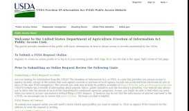 
							         USDA Public Access Website-Home								  
							    