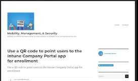 
							         Use a QR code to point users to the Intune Company Portal app for ...								  
							    
