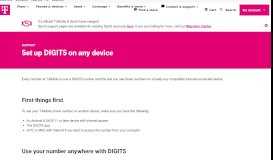 
							         Use DIGITS on your computer | T-Mobile Support								  
							    