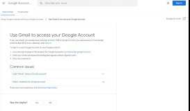 
							         Use Gmail to access your Google Account - Google Support								  
							    
