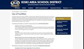 
							         Use of Facilities – Use of Facilities – Kiski Area School District								  
							    