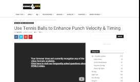 
							         Use Tennis Balls to Enhance Punch Velocity & Timing - Mixed Martial ...								  
							    