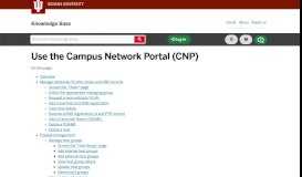
							         Use the Campus Network Portal (CNP)								  
							    