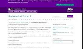 
							         Use the eDevelopment portal - Renfrewshire Council								  
							    