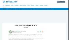 
							         Use your Portal gun in HL2 • Eurogamer.net								  
							    