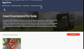 
							         Used Kverneland Farm Machinery and Tractors for Sale | Auto Trader ...								  
							    