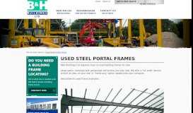 
							         Used Steel Portal Frames At B&H Buildings LTD								  
							    