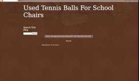 
							         Used Tennis Balls For School Chairs: Schools First Login								  
							    