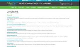 
							         Useful Links | Advocare Burlington County Obstetrics & Gynecology								  
							    