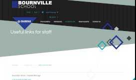 
							         Useful links for staff – Bournville School								  
							    
