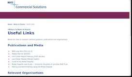 
							         Useful links - NHS Commercial Solutions								  
							    