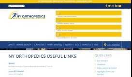 
							         Useful Links & Resources - NY Orthopedics								  
							    