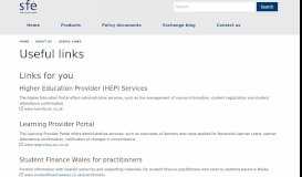 
							         Useful links - SFE, Practitioners - Student Finance England for ...								  
							    