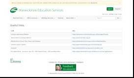 
							         Useful links - Warwickshire Education Services								  
							    