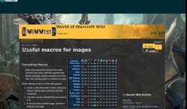 
							         Useful macros for mages | WoWWiki | FANDOM powered by Wikia								  
							    