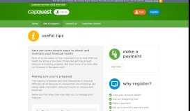 
							         Useful tips - Capquest Portal								  
							    