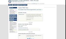 
							         Useful Web Sites - AFA United MEC								  
							    