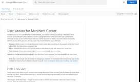 
							         User access for Merchant Center - Google Merchant Center Help								  
							    