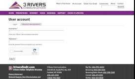 
							         User account | 3 Rivers Communications								  
							    