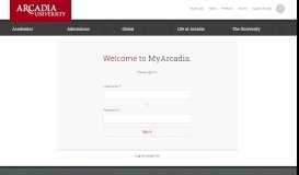
							         User account | Arcadia University								  
							    