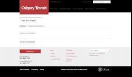 
							         User account | Calgary Transit								  
							    