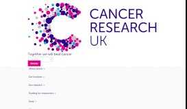 
							         User account | Cancer Research UK								  
							    