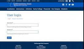 
							         User account | Chattanooga State Community College								  
							    
