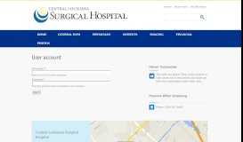 
							         User account | CLS Hospital - Central Louisiana Surgical Hospital								  
							    