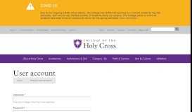 
							         User account | College of the Holy Cross								  
							    