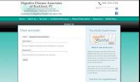 
							         User account | Digestive Disease Associates of Rockland, PC								  
							    
