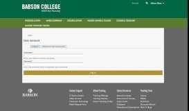 
							         User account | [ Faculty View ] - Babson College								  
							    