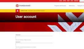 
							         User account | Fanshawe College								  
							    
