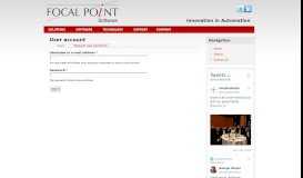 
							         User account | Focal Point Software								  
							    